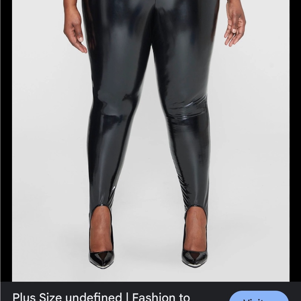 Fashion to Figure Black Shiny pants
